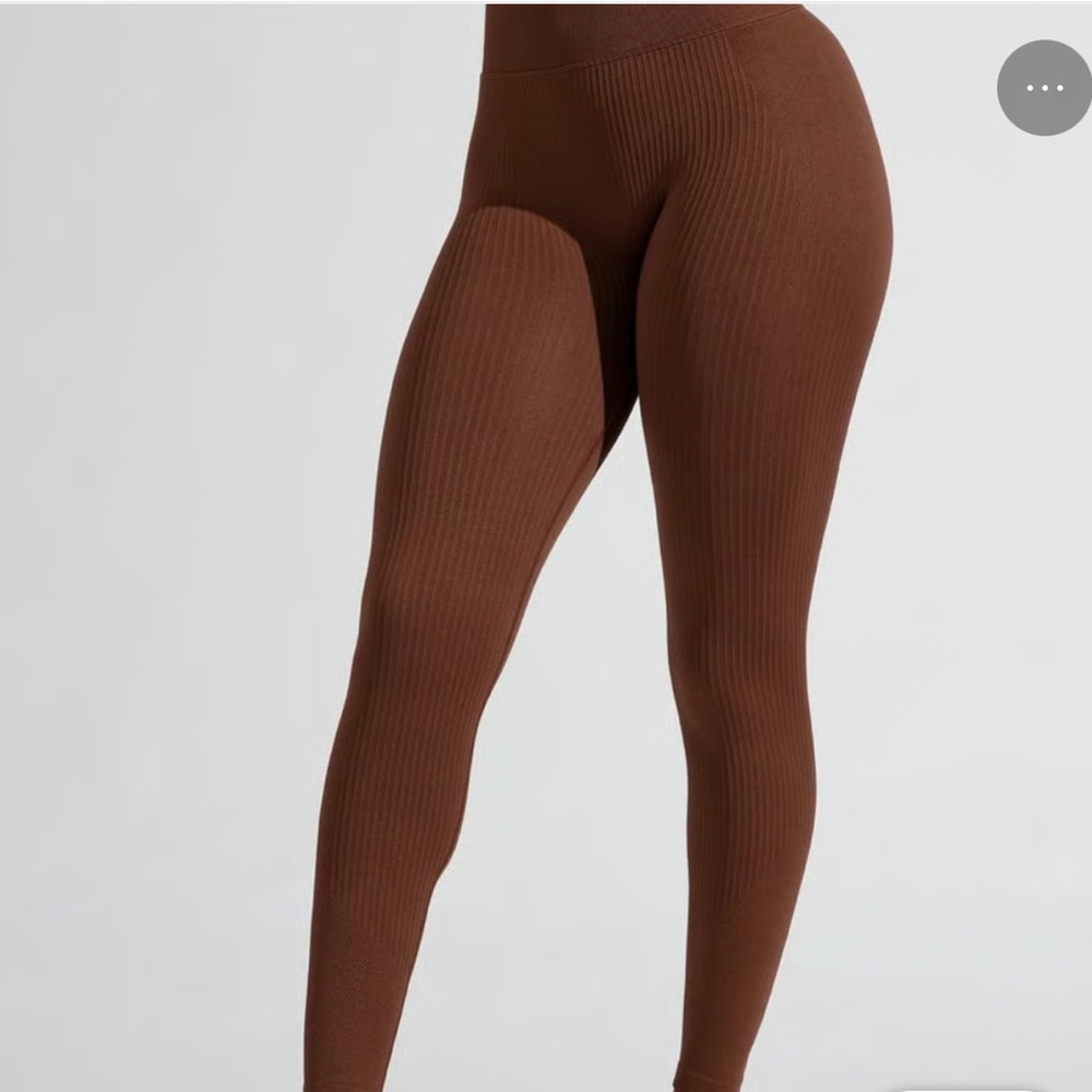 BuffBunny Brown Ribbed Leggings